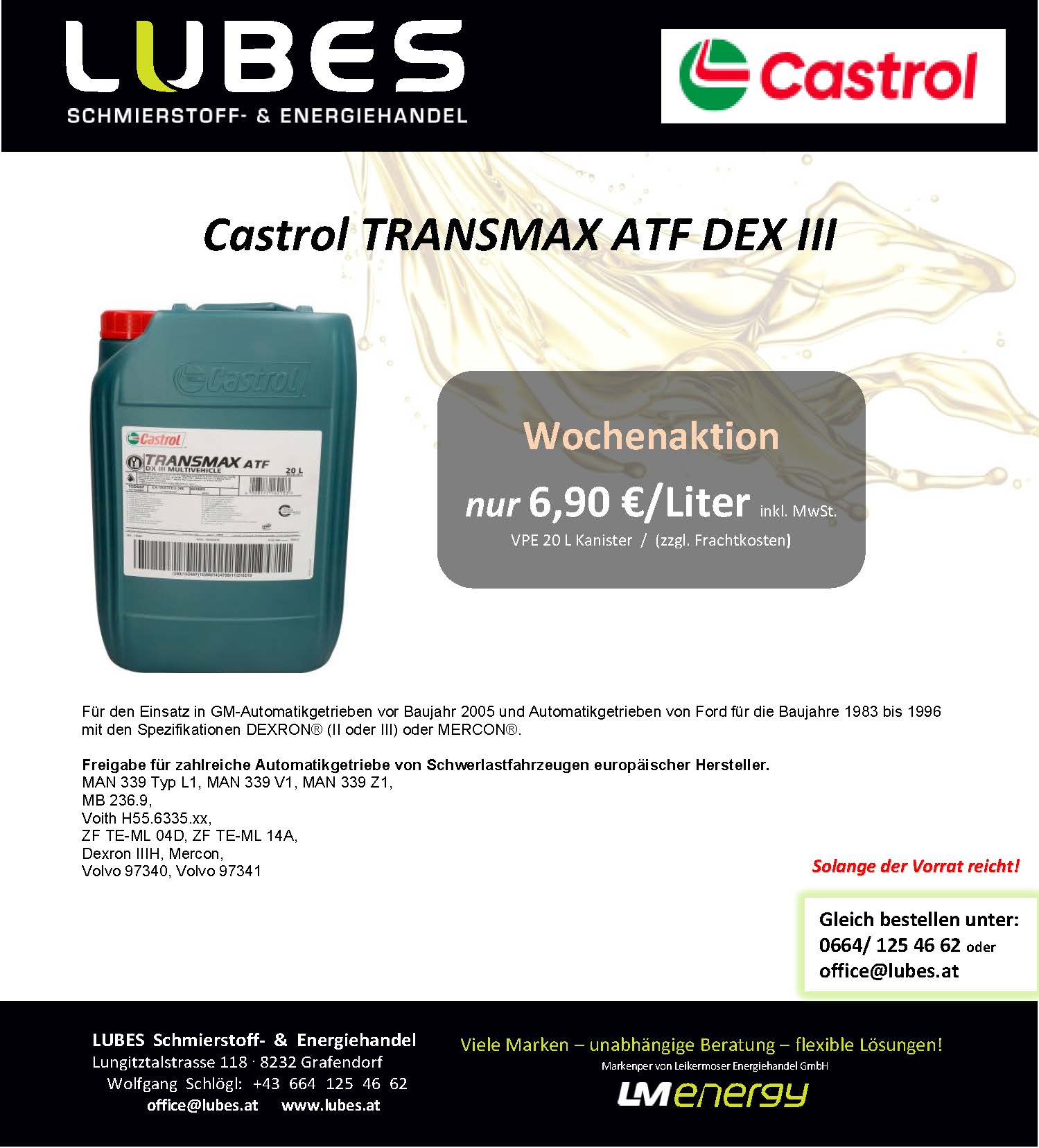 Castrol Transmax ATF Dex III